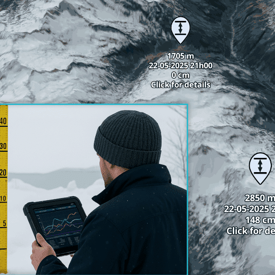 in situ snow depth measurement